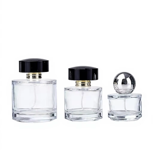 Premium High White Glass Perfume Bottles 30ml 50ml 100ml Round Custom Logo Screen Printing Luxury <b>Pump</b> Sprayer - Product Image 5
