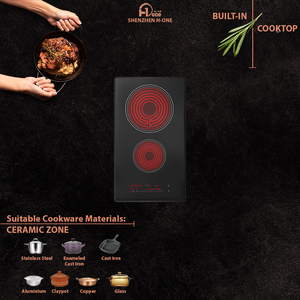 <span class=keywords><strong>Plaque</strong></span> <span class=keywords><strong>de</strong></span> <span class=keywords><strong>cuisson</strong></span> électrique en céramique noire <span class=keywords><strong>Domino</strong></span> 2 brûleurs - Product Image 5