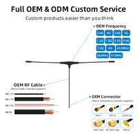 Antenne de type T 915 MHz, 1 connecteur UFL, compatible avec le récepteur TBS Crossfire Nano, pièce de drone FPV RC, gain 7DBI, polarisation RHCP, VSWR