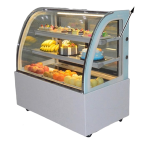 Congélateur réfrigérateur vitrine <span class=keywords><strong>rétro</strong></span> <span class=keywords><strong>noir</strong></span> en verre commercial pour gâteaux, aliments croustillants - Product Image 1