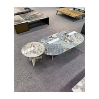 Newstar Meubles en marbre de pierre naturelle Éléphant en marbre blanc Table basse de salon