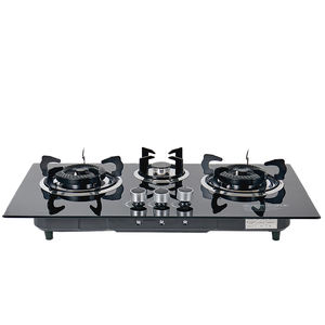 Estufa de Gas de Tres Quemadores Integrada de Vidrio, Eficiente Energéticamente, Clase A, con Encendido Electrónico para Uso Doméstico - Product Image 1