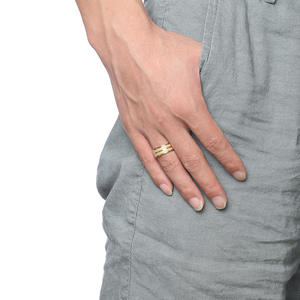 Fashion Jewlery Accessory 8mm <strong>Titanium</strong> Frosted <strong>Ring</strong> Stainless Steel <strong>Men's</strong> Gold <strong>Rings</strong> - Product Image 2