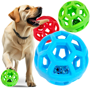 Palla interattiva all'ingrosso del TPR del giocattolo del cane con la campana - Product Image 1