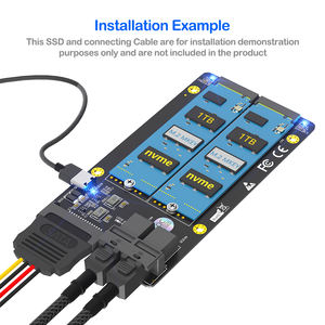 Adattatore Dual <span class=keywords><strong>M</strong></span>.2 NVMe SSD a SFF8643 con supporto PCB per <span class=keywords><strong>M</strong></span>-Key 2230-2280mm per espansione di archiviazione desktop e server/data center - Product Image 5