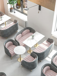 Mesa de lujo y caseta de Silla, conjunto de cubierta de sofá para cafetería, bar, hotel, restaurante, gran oferta de fábrica - Product Image 2