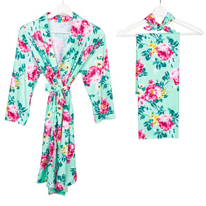 <span class=keywords><strong>Set</strong></span> Tre Pezzi per Maternità: Camicia da Notte, Fascia per Neonato e Fascia per Capelli, Regalo per Madre in Gravidanza - Product Image 3