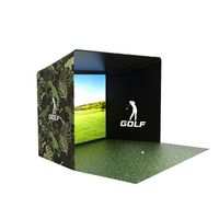 Filets de frappe portables pour l'entraînement de golf avec éclairage LED intérieur, en tissu, pour simulateur de golf à domicile et événements de club - Vente chaude