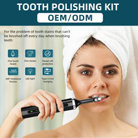 Nettoyeur de dents électrique sans fil professionnel polisseuse gomme dentaire dissolvant de tartre avec 5 têtes de brosse et 5 intensités de travail