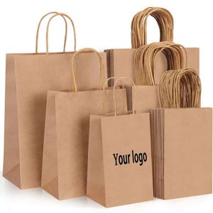Bolsas de Papel Kraft de Color Marrón para Compras con Logotipo - Product Image 2