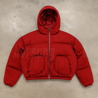 Duvet d'oie chaud à bulles personnalisé rembourré imperméable pour l'hiver Veste polaire d'hiver grande taille pour hommes