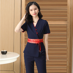 Uniforme de Trabajo para Peluquera China, Traje de Salud Femenino, Ropa de Moda para Hotel, Masajes, Terapia de Baño, Antiarrugas - Product Image 1
