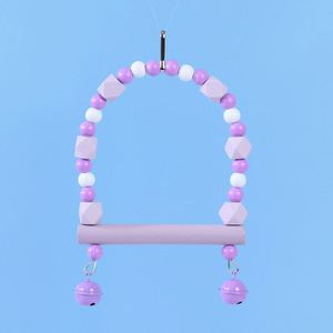 Parrot <b>Swing</b> Platform Suspension Bridge Tiger Skin Peony Xuanfeng Wooden Toy Climbing Frame Bird Springboard Bird Cage - Product Image 3