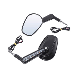 Rétroviseur latéral à large vision en aluminium pour moto Harley 883 1200 Street Glide, rétroviseur rétro avec clignotant LED - Product Image 6