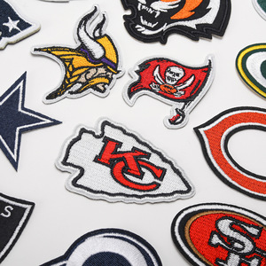NFL Mỹ giải đấu 32 ĐộI Logo biểu tượng phù hiệu dính sắt-on thêu vá PVC thêu vải các bản vá lỗi - Product Image 5