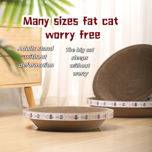 Nhà Máy Bán Buôn Pet Nguồn Cung Cấp Mạnh Mẽ Và Chịu Mài Mòn Không Gian Lớn Mèo <span class=keywords><strong>Scratcher</strong></span> Các Tông Sóng Giấy Hình Bầu Dục Mèo <span class=keywords><strong>Scratcher</strong></span> - Product Image 3