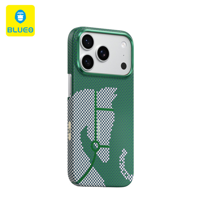 BLUEO Steed Transparent Woven Aramid Fiber Shockproof Ultra Slim Magnetic Mobile Phone Case for 17 Pro Max