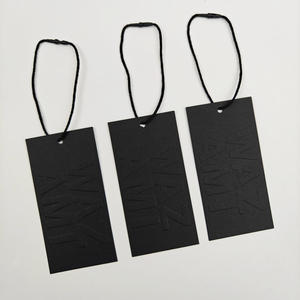 Affordable High Quality Embossed Hang <b>Tags</b> Eco-Friendly Custom Printed Logo Paper <b>Tags</b> with String and Eyelet for <b>Bags</b> & Shoes - Product Image 1