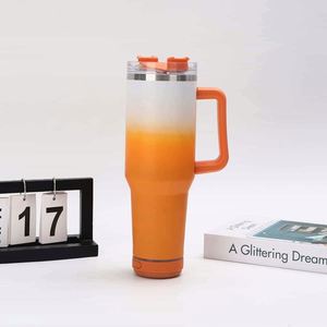 Stainless Steel <b>Double</b> <b>Wall</b> Coffee Mug, <b>Double</b> Mouth Design, Custom Color, Logo Gift Bottle With Bluetooth - Product Image 4
