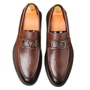 Mocassins en cuir pour hommes à bout rond, respirants, décontractés, avec boucle décorative, parfaits pour l'été - Product Image 5