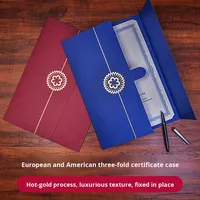 Porte-documents A4 personnalisé pour contrats, lettres d'invitation, certificats, fabriqué en Chine, sans impression