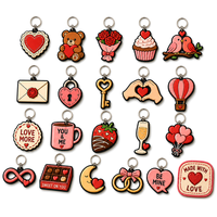 Porte-clés personnalisé en PVC pour la Saint-Valentin, cadeaux d'anniversaire de mariage, porte-clés en caoutchouc découpé, breloque personnalisée pour couple
