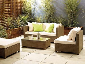 3 plazas Chaise Lounge KD diseño seccional <span class=keywords><strong>pequeño</strong></span> patio trasero venta al por mayor ratán muebles de exterior sofá de jardín - Product Image 2