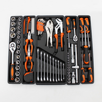 Kit d'outils combinés à cliquet et douilles mécaniques de 85 pièces en 5 couches pour atelier de réparation automobile