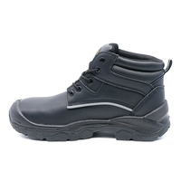 Chaussures de sécurité MaxiTough Construction à coupe moyenne en cuir, résistantes aux perforations et à l'huile, semelle en PU, embout en acier, doublure en maille imperméable, toutes saisons, unisexe