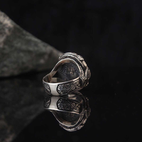 Bague pour homme en argent 925 avec pierre de zircon taillée, motif traditionnel, bijoux turcs en argent, vente en gros, bague turque faite à la main, tendance