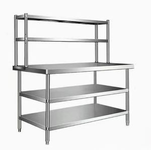 Wholesale Stainless <strong>Steel</strong> Prep Table Heavy Duty Commercial Workbench with Adjustable <strong>Shelving</strong> for Restaurant Supply - Product Image 6