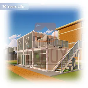 Modern 2-Story Long Term Use Flat Pack Tiny Container Simple Design Prefabricated Shopping Mall