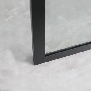 Porte <span class=keywords><strong>de</strong></span> douche coulissante ultra-étroite minimaliste en acier inoxydable 304 avec verre trempé et film anti-explosion – Design minimaliste moderne pour - Product Image 5