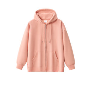 Sweat-shirt à capuche surdimensionné personnalisé en gros avec broderie dégradée de qualité supérieure, veste zippée de qualité supérieure - Product Image 1