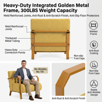 Fauteuil d'appoint VANBOW de style moderne du milieu du siècle, fauteuils pour salon, chambre à coucher, salle de lecture, balcon