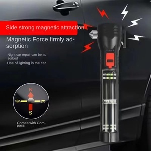 Nhà máy trực tiếp OEM/ODM đa chức năng ngoài trời khẩn cấp xe ánh sáng ABS cơ thể an toàn búa nam châm USB LED COB năng lượng mặt trời đèn Pin - Product Image 4