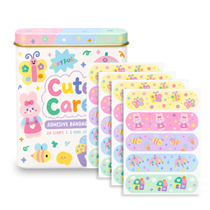 YOJO - Vendas Adhesivas <span class=keywords><strong>Infantiles</strong></span> con Dibujos Animados, en Caja Metálica, Libres de Látex, para Primeros Auxilios, con Logotipo Personalizado OEM - Product Image 1