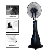 Kipas Angin Kabut Air Listrik 16 Inch Terlaris, Motor AC, Kontrol Digital, Osilasi, Untuk Lantai, Penggunaan Luar Ruangan, Hotel, Plastik