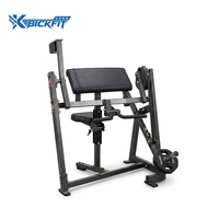 Appareil de musculation professionnel robuste en acier haut de gamme réglable pour curls des biceps assis et triceps