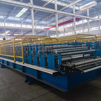 Máquina Formadora de Rollos de Láminas para Techos y Paredes de Doble Capa con Perfil Trapezoidal y Corrugado en Venta