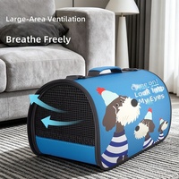 Sac de transport portable en polyester pour chat et chien, respirant, imperméable, à porter à la main