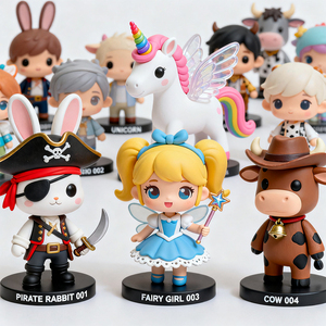 Tùy Chỉnh Thiết Kế Mini PVC Bền Cao Su Hành Động Hình Thiết Lập 3D Silicon Cô Gái Phim Hoạt Hình Đồ Chơi - Product Image 1