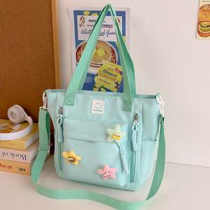 Sac <span class=keywords><strong>Tendance</strong></span> 2025 quotidien décontracté sac à bandoulière tout match petit frais couleur unie quotidien bandoulière sac fourre-tout mignon étoile à cinq branches - Product Image 5