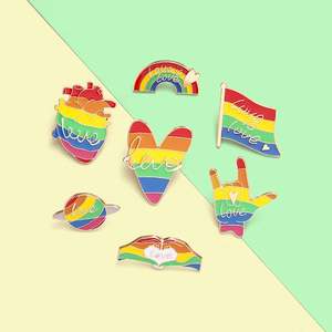 Gros Collier Lumière Preuve Bouton Émail <span class=keywords><strong>Arc</strong></span>-<span class=keywords><strong>En</strong></span>-<span class=keywords><strong>Ciel</strong></span> Série Lettre BROCHE BADGE Creative <span class=keywords><strong>Coeur</strong></span> <span class=keywords><strong>Arc</strong></span>-<span class=keywords><strong>En</strong></span>-<span class=keywords><strong>Ciel</strong></span> <span class=keywords><strong>Pont</strong></span> amour Dur Émail Pin - Product Image 5