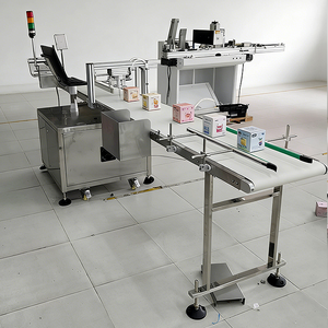 Système de tri automatique avec scanner de codes-barres, poussoir pneumatique, convoyeur de rejet et déviateur de codes QR pour machine de test - Product Image 4