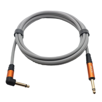 Câbles de connexion audio de guitare blindés en cuivre mono mâle à mâle 6m personnalisés OEM