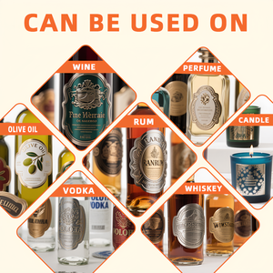 Nhà Máy Trực Tiếp Tùy Chỉnh Chai Trang Trí Với Nhôm Kẽm Hợp Kim Kim Loại Nhãn Rượu Vang - Product Image 2