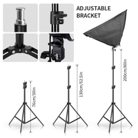 Studio Photo Vidéo 50*70cm Oxford Tissu Softbox Facile Pliant Diffuseur D'éclairage Continu 4 1 E27 Douille Support De Lampe 2.1m