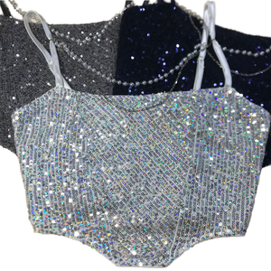 Grenz überschreitende europäische amerikanische Frauen Sommer Casual Short Sling Slim-Fit Sexy rücken freie einfarbige Kette Sling Tank <span class=keywords><strong>Tops</strong></span> - Product Image 2