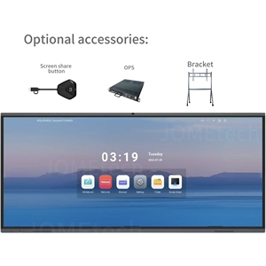 หน้าจออินฟาเรดขนาด105นิ้วหน้าจอกว้างพิเศษแบบอินเทอร์แอคทีฟ4K พร้อมจุดสัมผัส20/40สำหรับใช้ในห้องเรียนและห้องประชุม - Product Image 1